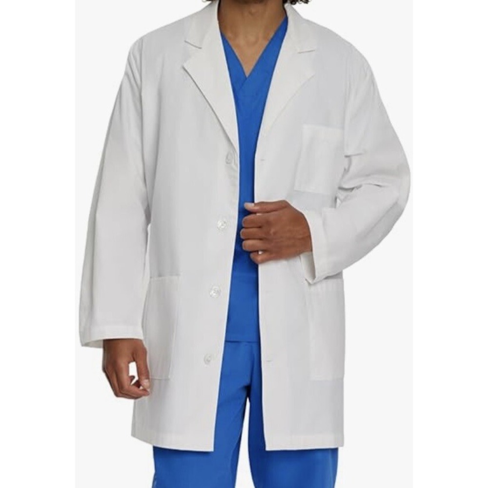 Landau Men 3 Pocket White  Lab Coat Size 50 WWY 3148 New With Tags
